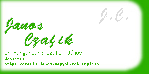 janos czafik business card